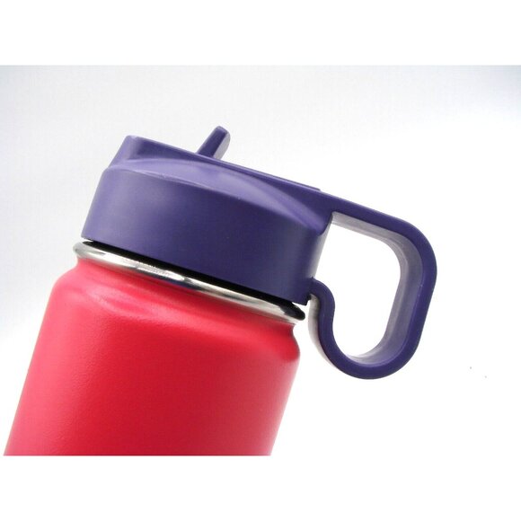 Thermoflask Pink 14oz Tumbler Water Bottle Purple Lid Straw SS Insulated DW Safe - Picture 4 of 7